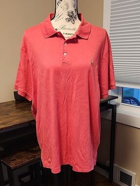 Ralph Lauren Coral Polo Shirt with Pony Logo